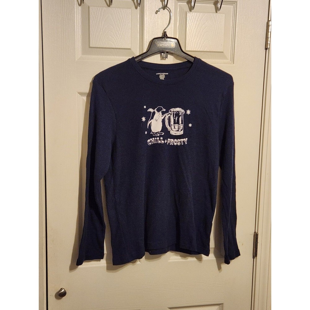 Lucky Brand men size medium sleepwear long sleeve top "Chill and Frosty"